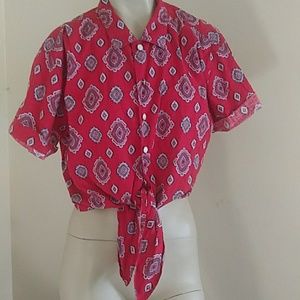 Vintage Liz wear by Liz Claiborne Crop top blouse